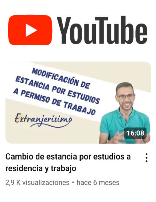 Sigue a Extranjerisimo Abogado para extranjeria en youtube